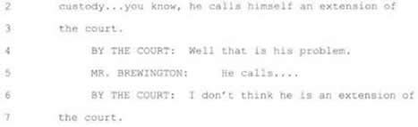 Judge Taul Dr Connor is not an extension of the court